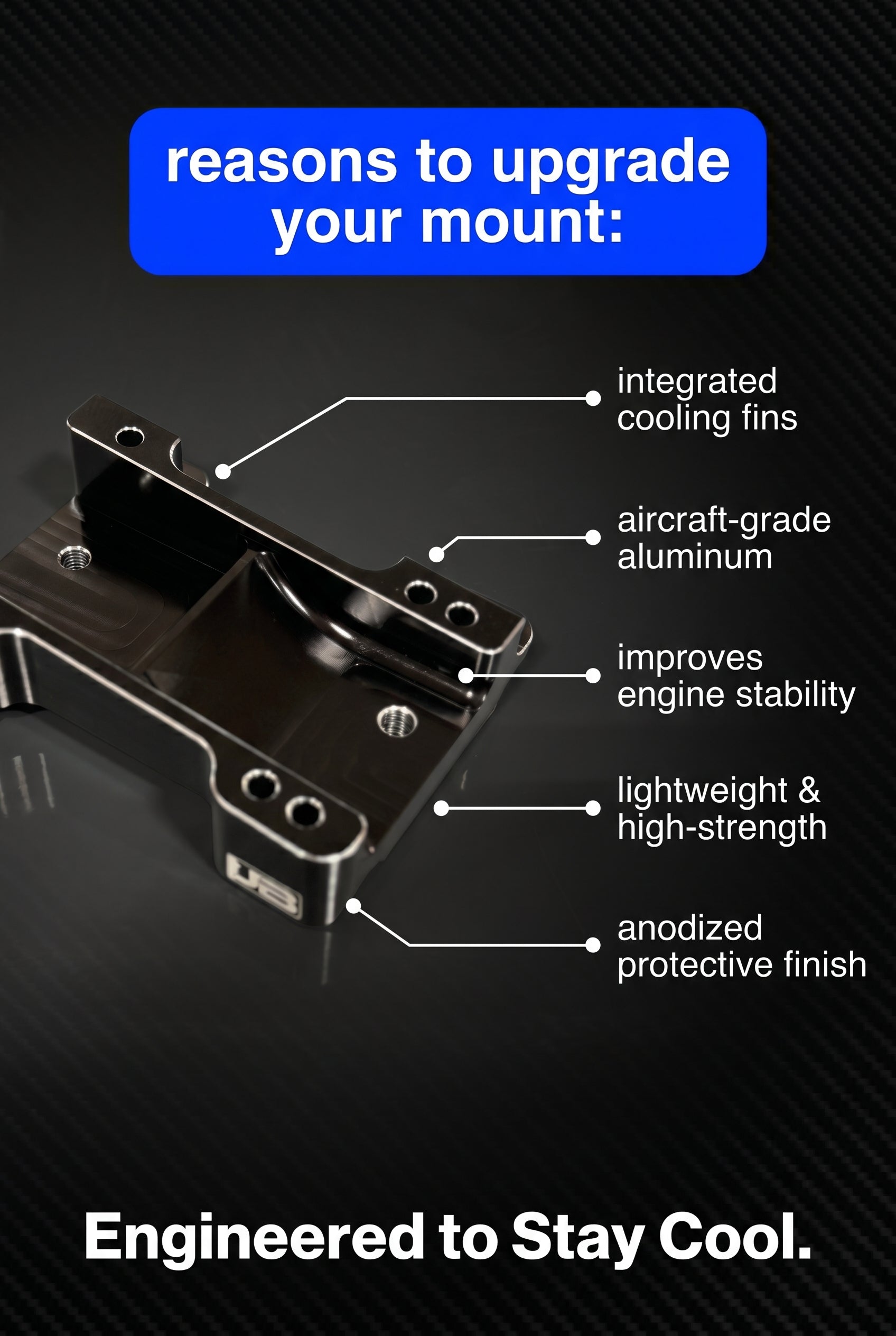 2 Stroke Motor Mount with Cooling 5 Degree Angle – JB Race Works