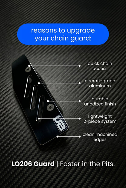 LO206 Chain Guard | Lightweight Aluminum Go Kart Chain Guard