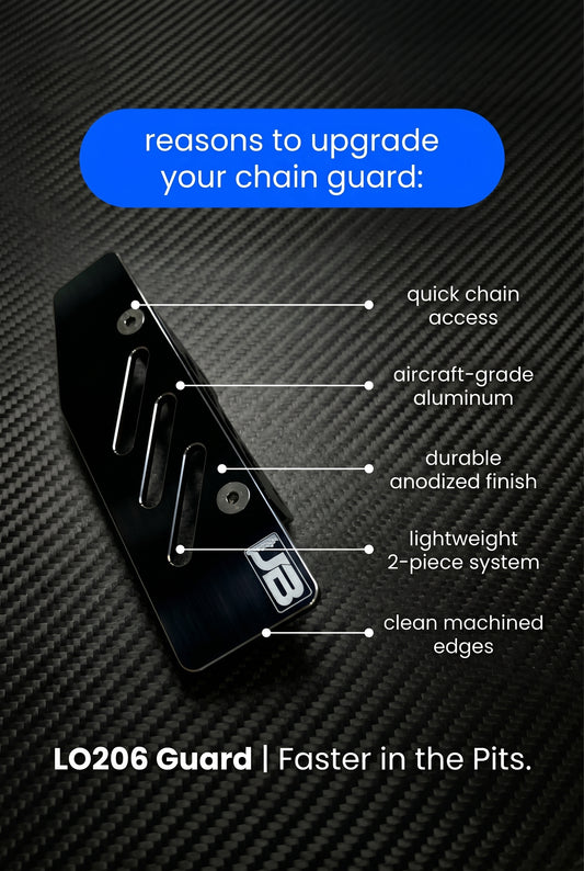 LO206 Chain Guard | Lightweight Aluminum Go Kart Chain Guard